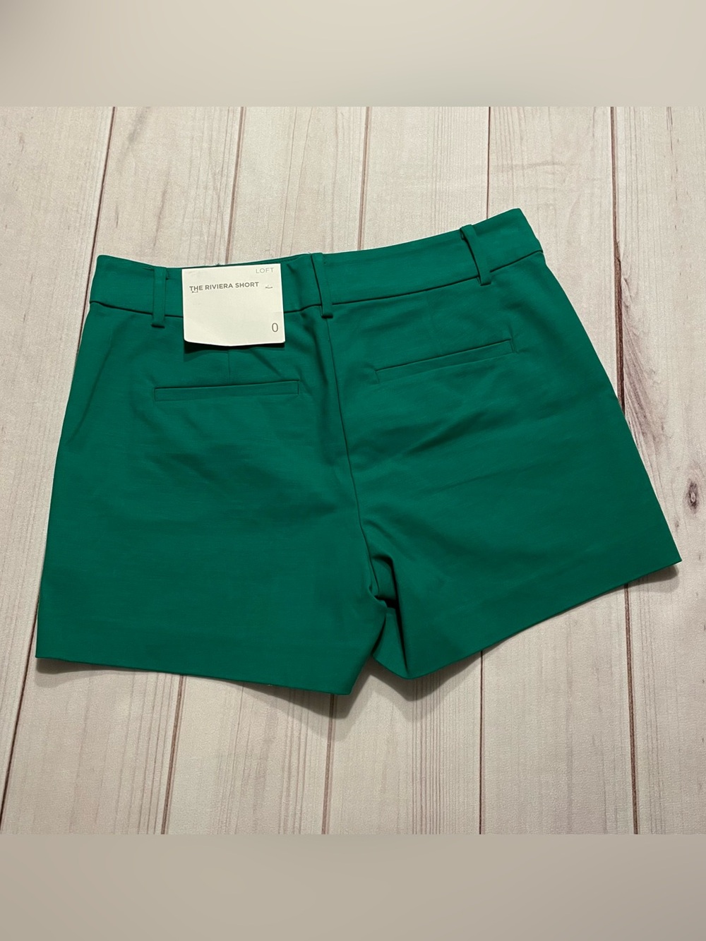 LOFT The Riviera Chino Shorts Women's 0 Green 4" Inseam Cotton Khaki Preppy Chic - Picture 6 of 12